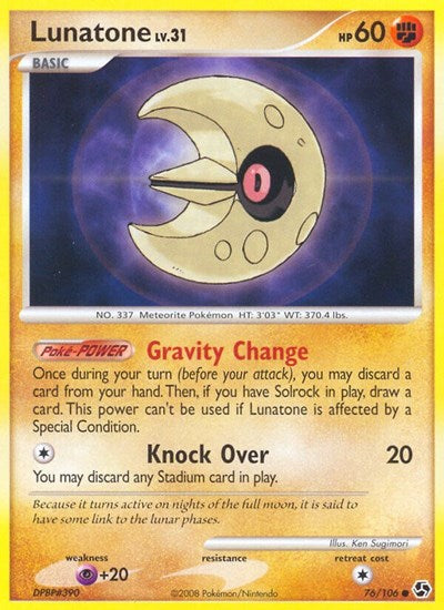GE: Lunatone (Reverse Holofoil)