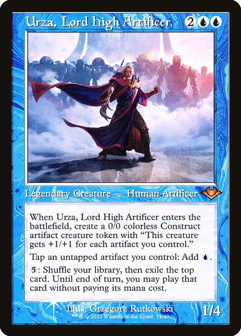 H1R: Urza, Lord High Artificer (Retro Frame) (Foil Etched)