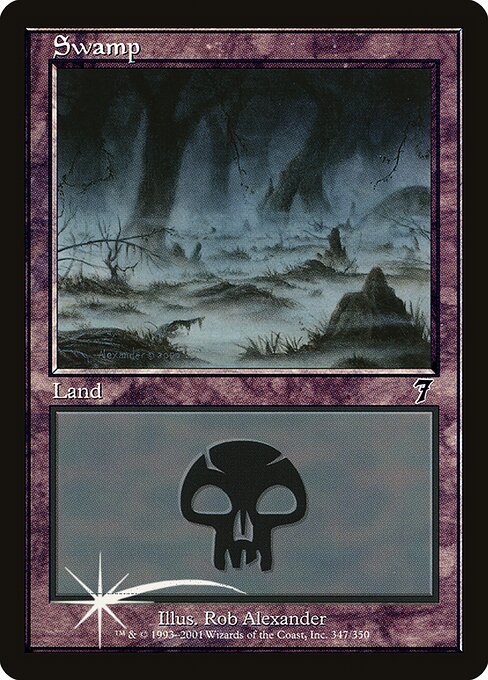 7ED: Swamp (347) (Foil)