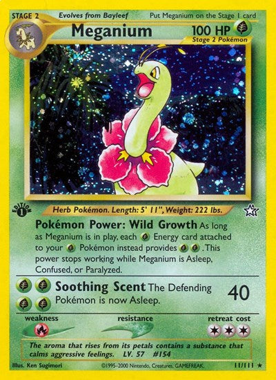 N1: Meganium (11) (1st Edition Holofoil)