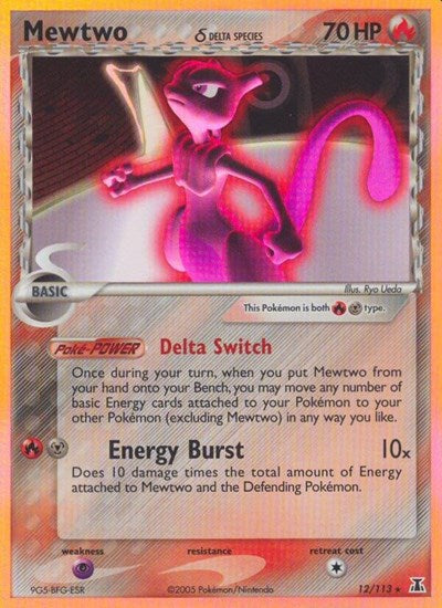 DS: Mewtwo (Delta Species) (Reverse Holofoil)