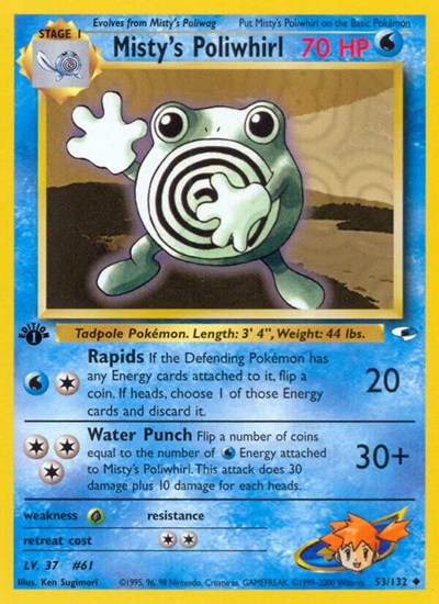 G1: Misty's Poliwhirl (1st Edition)
