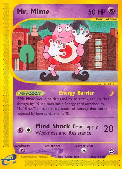 AQ: Mr. Mime (95a) (Reverse Holofoil)