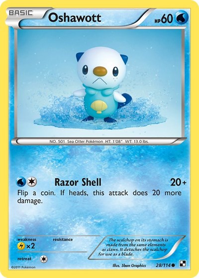 BLW: Oshawott (28) (Reverse Holofoil)