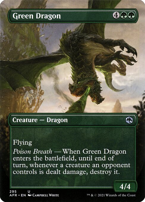 AFR: Green Dragon (Borderless) (Foil)