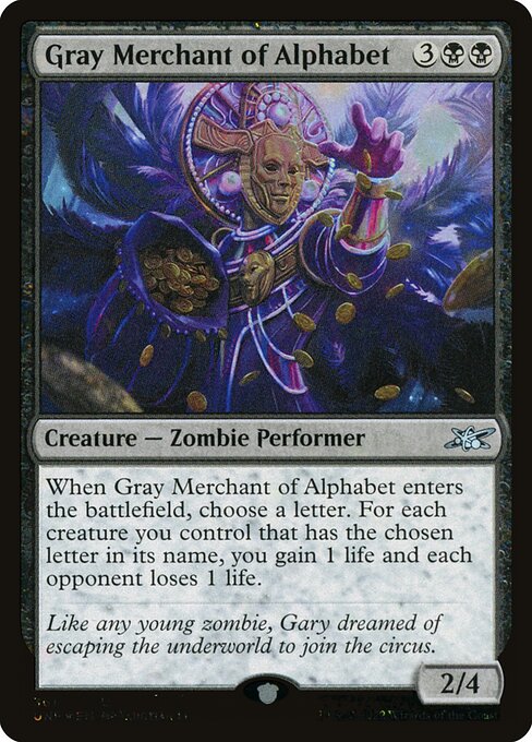 UNF: Gray Merchant of Alphabet (Galaxy Foil)