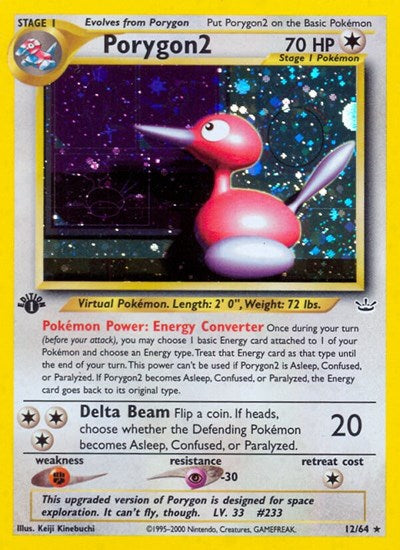 N3: Porygon2 (1st Edition Holofoil)