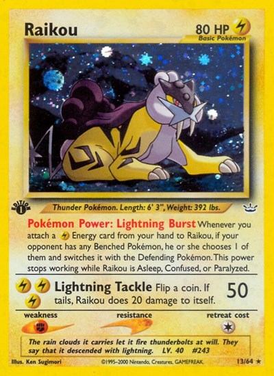 N3: Raikou (13) (1st Edition Holofoil)