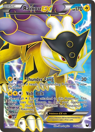 DEX: Raikou EX (105 Full Art) (Holofoil)