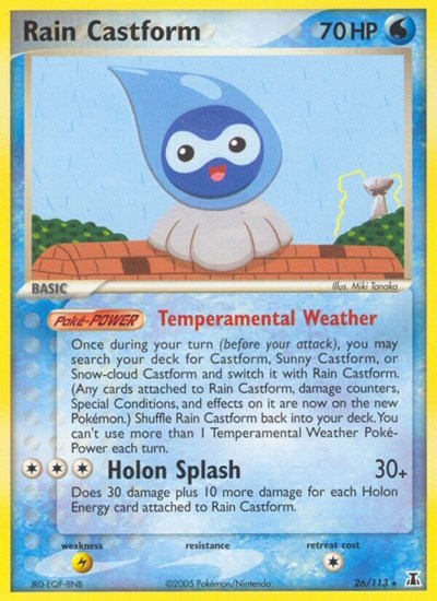 DS: Rain Castform (Reverse Holofoil)