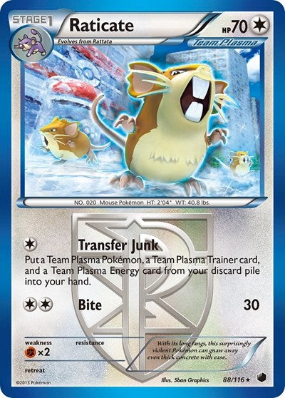PLF: Raticate (Team Plasma) (Reverse Holofoil)