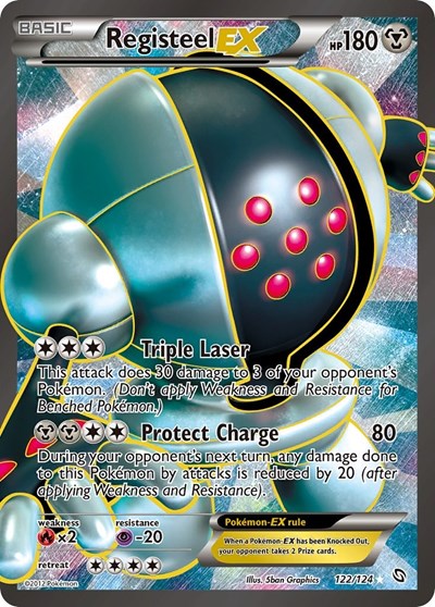 DRX: Registeel EX (122 Full Art) (Holofoil)