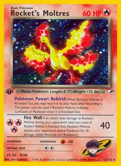 G1: Rocket's Moltres (1st Edition Holofoil)