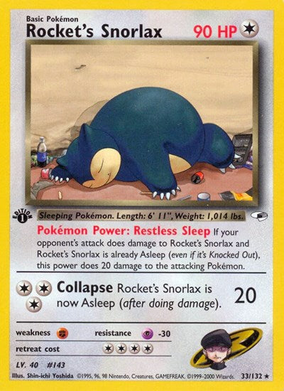 G1: Rocket's Snorlax (1st Edition)