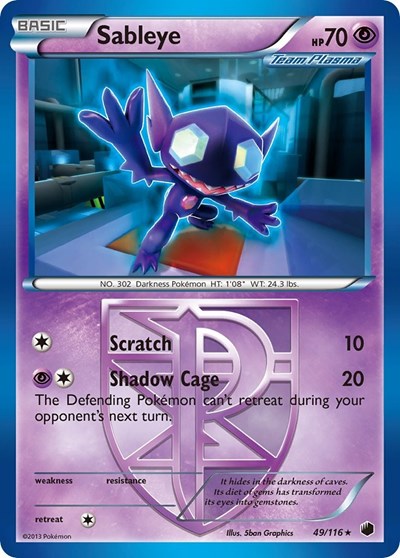 PLF: Sableye (Team Plasma) (Reverse Holofoil)
