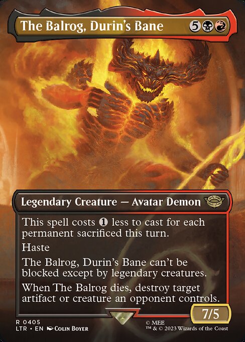 LTR: The Balrog, Durin's Bane (Borderless) (Foil)