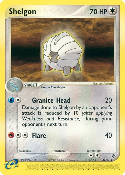 DR: Shelgon - 42/97 (Reverse Holofoil)