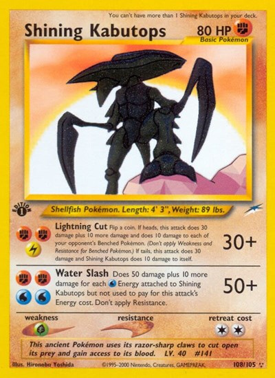 N4: Shining Kabutops (1st Edition Holofoil)
