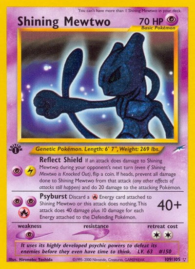 N4: Shining Mewtwo (1st Edition Holofoil)
