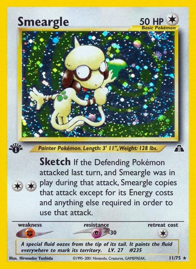 N2: Smeargle (11) (1st Edition Holofoil)