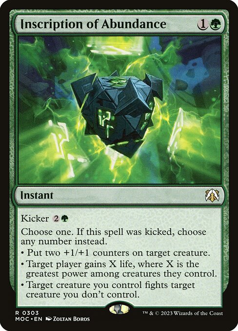 MOC: Inscription of Abundance