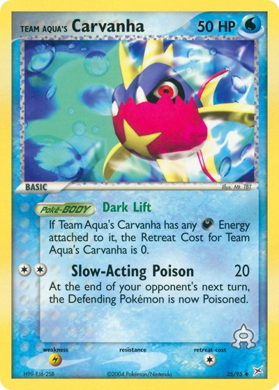 MA: Team Aqua's Carvanha - 25/95 (Reverse Holofoil)