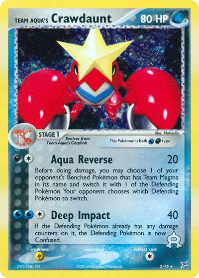 MA: Team Aqua's Crawdaunt - 2/95 (Reverse Holofoil)