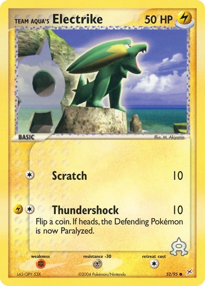 MA: Team Aqua's Electrike - 52/95 (Reverse Holofoil)