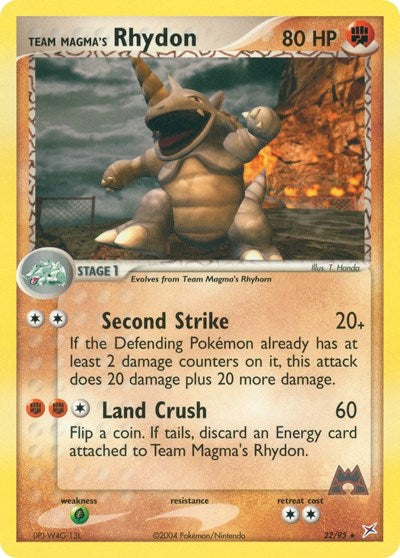 MA: Team Magma's Rhydon - 22/95 (Reverse Holofoil)