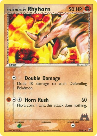 MA: Team Magma's Rhyhorn - 38/95 (Reverse Holofoil)