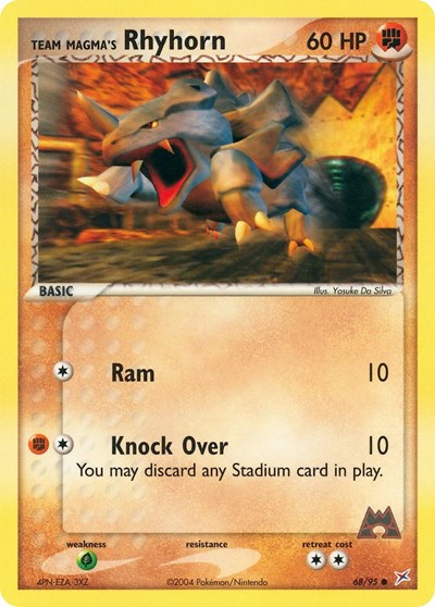 MA: Team Magma's Rhyhorn - 68/95 (Reverse Holofoil)