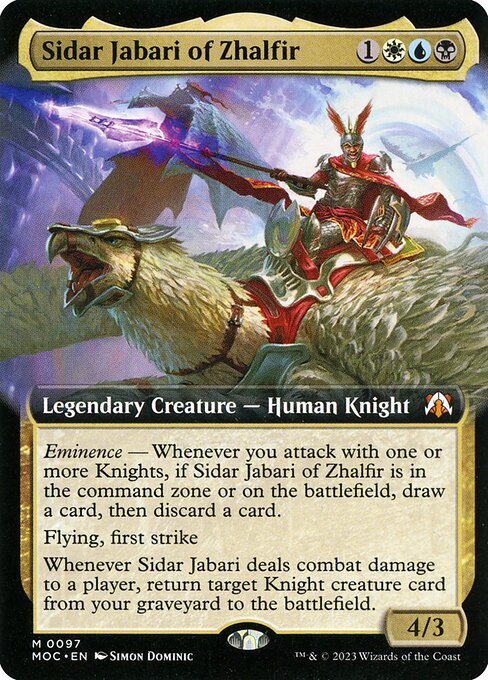 MOC: Sidar Jabari of Zhalfir (Extended Art) (Foil)