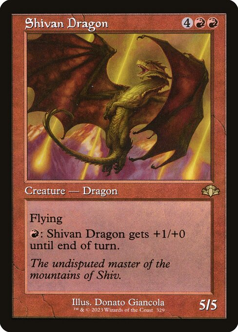 DMR: Shivan Dragon (Retro Frame)