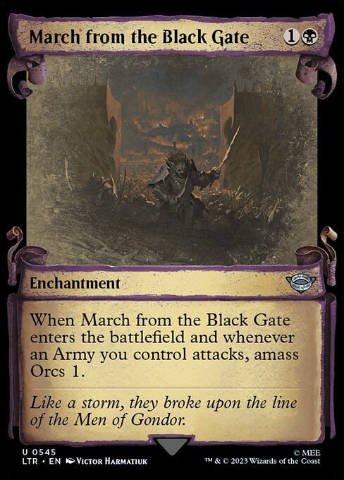 LTR: March from the Black Gate (Showcase Scrolls) (Foil)