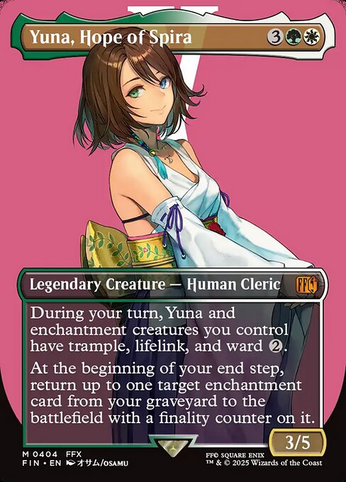 FIN: Yuna, Hope of Spira (Borderless) (Foil)