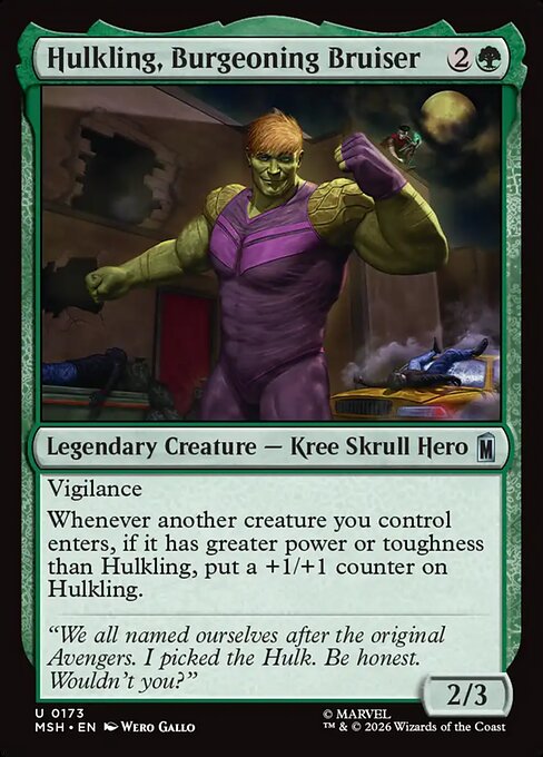 MSH: Hulkling, Burgeoning Bruiser