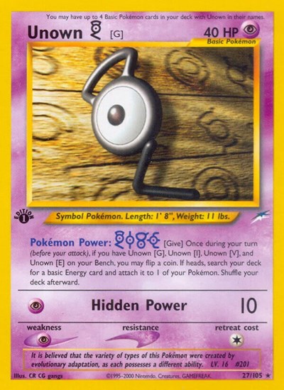 N4: Unown [G] (1st Edition)