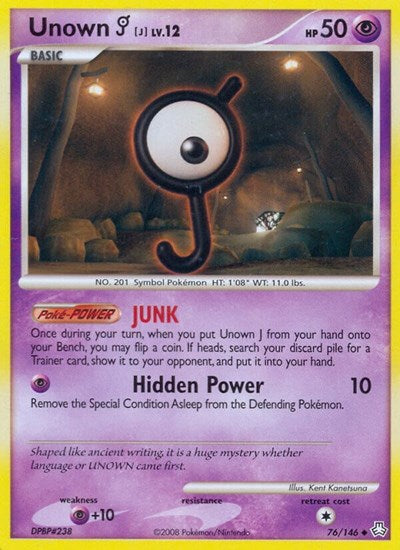LA: Unown (J) (Reverse Holofoil)