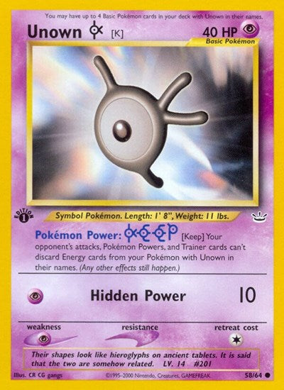 N3: Unown [K] (1st Edition)