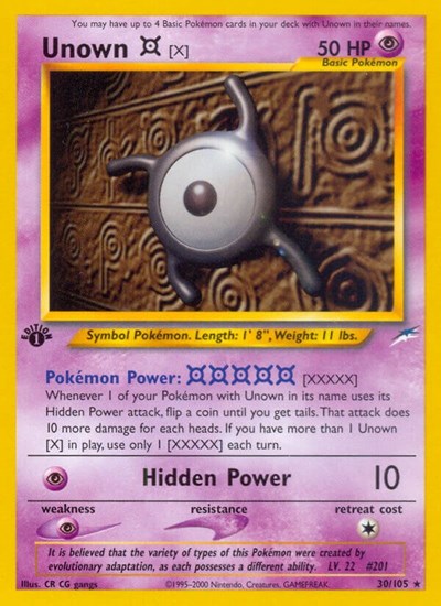 N4: Unown [X] (1st Edition)
