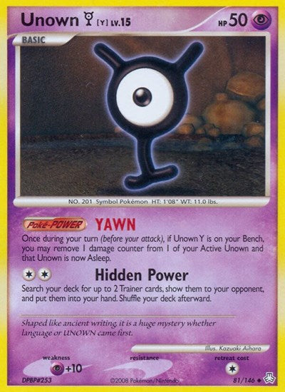 LA: Unown (Y) (Reverse Holofoil)