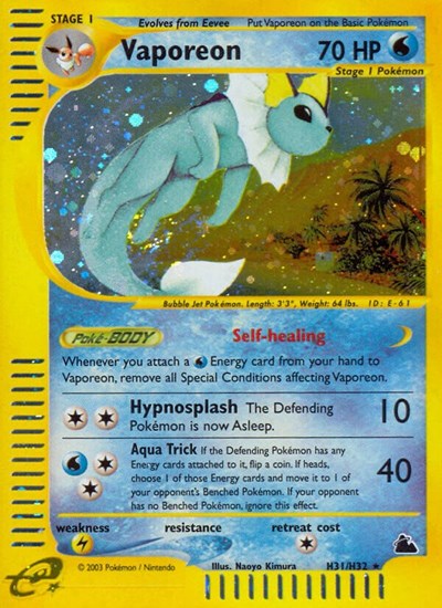 SK: Vaporeon (H31) (Holofoil)