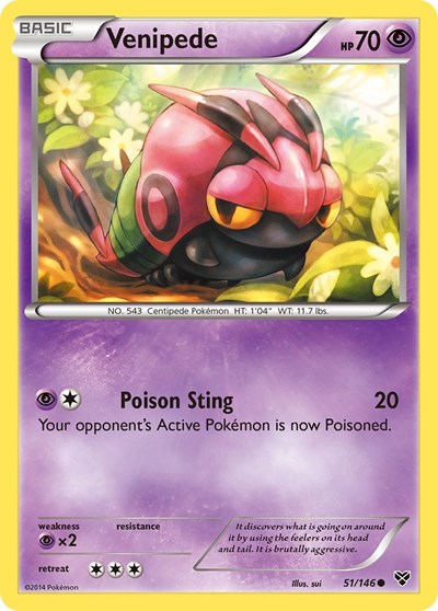 XY: Venipede (Reverse Holofoil)