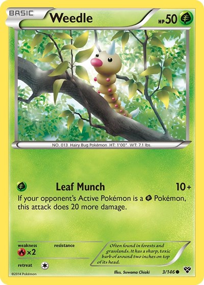XY: Weedle (Reverse Holofoil)