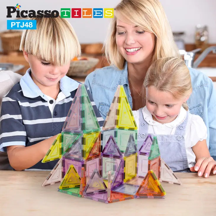 Picasso Tiles: 48 Piece Glitter Themed Tileset