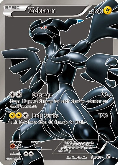 BLW: Zekrom (114 Full Art) (Holofoil)