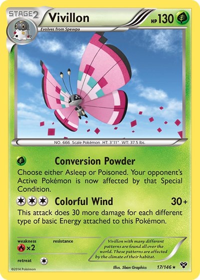 XY: Vivillon (Meadow [Pink]) (Holofoil)