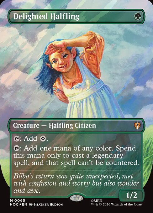 HOC: Delighted Halfling (Borderless) (Surge Foil)