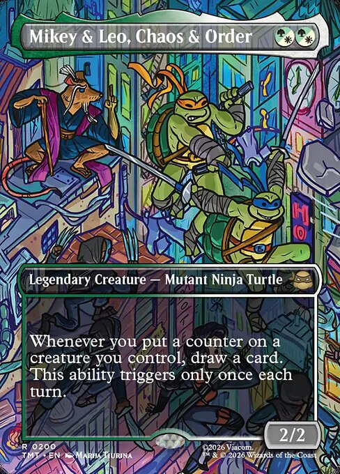 TMT: Mikey & Leo, Chaos & Order (Borderless) (Foil)