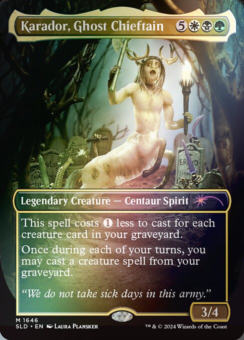 SLD: Karador, Ghost Chieftain (Rainbow Foil)